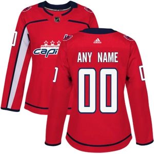 Damen Washington Capitals Trikot Benutzerdefinierte Rot Authentic